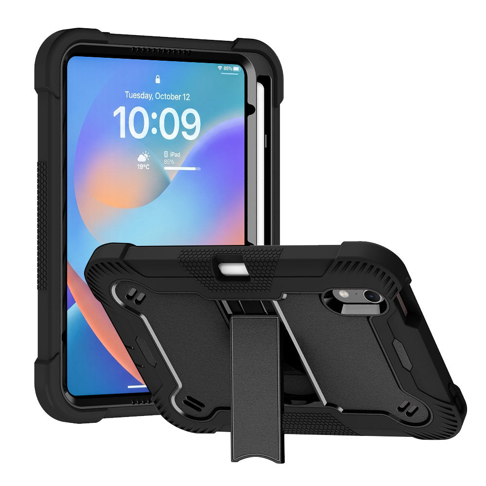 ARMOR-X iPad mini 8 shockproof case, impact protection cover. Rugged case with kick stand.