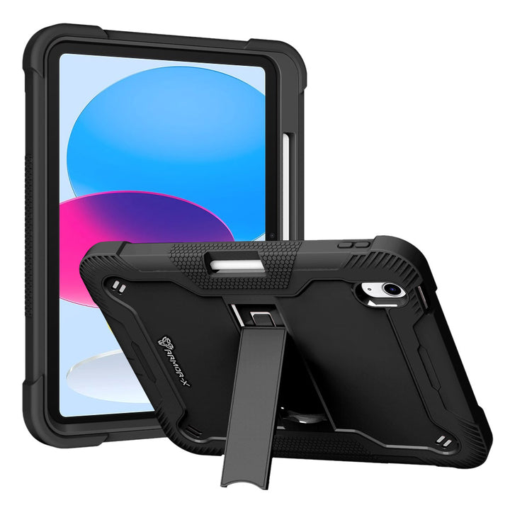 ARMOR-X iPad 10.9 (10th Gen.) shockproof case, impact protection cover. Rugged case with kick stand.