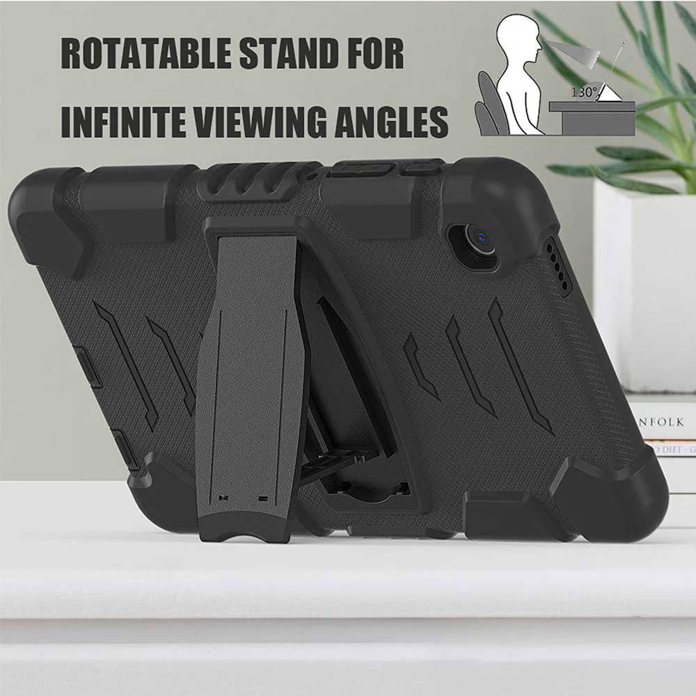 ARMOR-X Samsung Galaxy Tab A11 ( 8.7" ) SM-X130 / SM-X135 shockproof case, impact protection cover with kick stand. Rugged case with kick stand. Hand free typing, drawing, video watching.