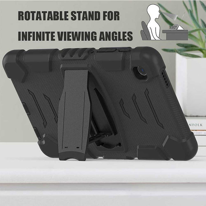 ARMOR-X Samsung Galaxy Tab A11 ( 8.7" ) SM-X130 / SM-X135 shockproof case, impact protection cover with kick stand. Rugged case with kick stand. Hand free typing, drawing, video watching.