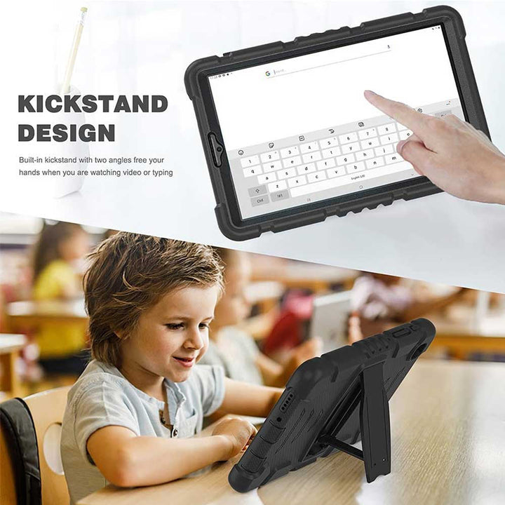 ARMOR-X Samsung Galaxy Tab A11 ( 8.7" ) SM-X130 / SM-X135 shockproof case, impact protection cover with kick stand. Rugged case with kick stand. Hand free typing, drawing, video watching.