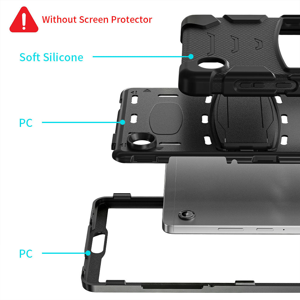 ARMOR-X Samsung Galaxy Tab A11 ( 8.7" ) SM-X130 / SM-X135 shockproof case, impact protection cover with kick stand. Rugged case with kick stand. Ultra 3 layers impact resistant design.