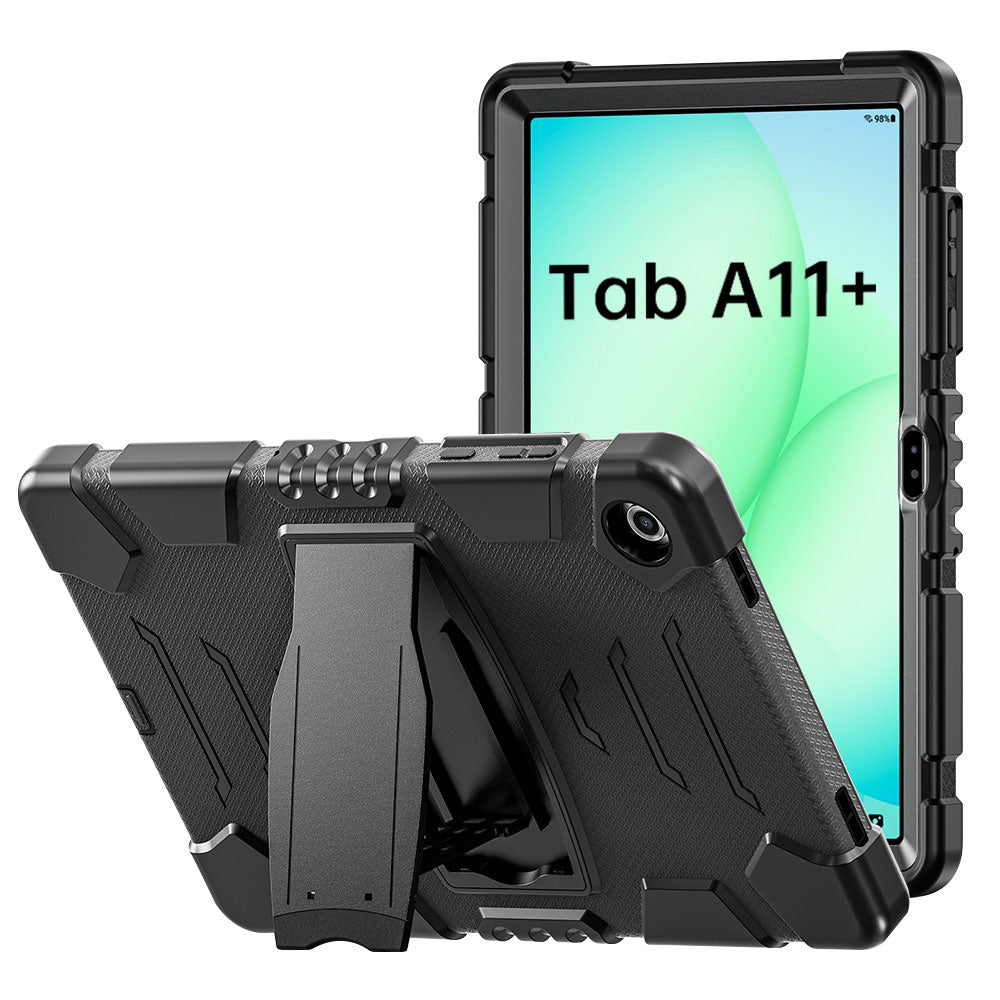 ARMOR-X Samsung Galaxy Tab A11+ A11 Plus ( 11" ) SM-X230 / SM-X235 / SM-X236 shockproof case, impact protection cover. Rugged case with kick stand. Hand free typing, drawing, video watching.