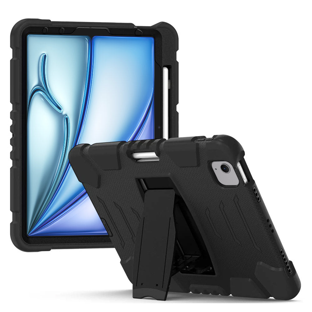 VRN-iPad-A5 | iPad Air 11 ( M2 ) | 3 layers Protective Rugged Case with kick-stand