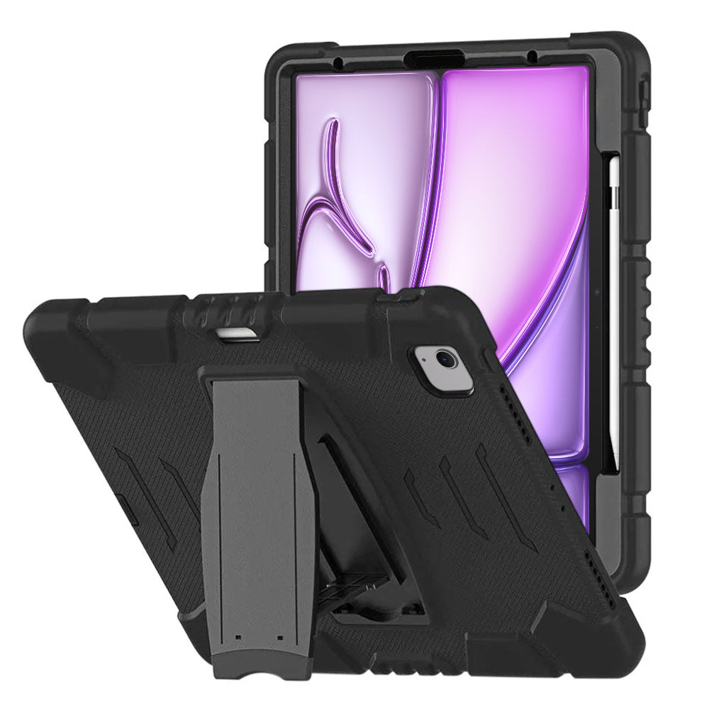ARMOR-X Apple iPad Air 13 ( M2 ) shockproof case, impact protection cover. Rugged case with kick stand.