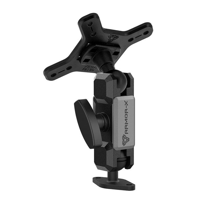 ARMOR-X ONE-LOCK Rhombus AMPS VESA Mount for tablet.