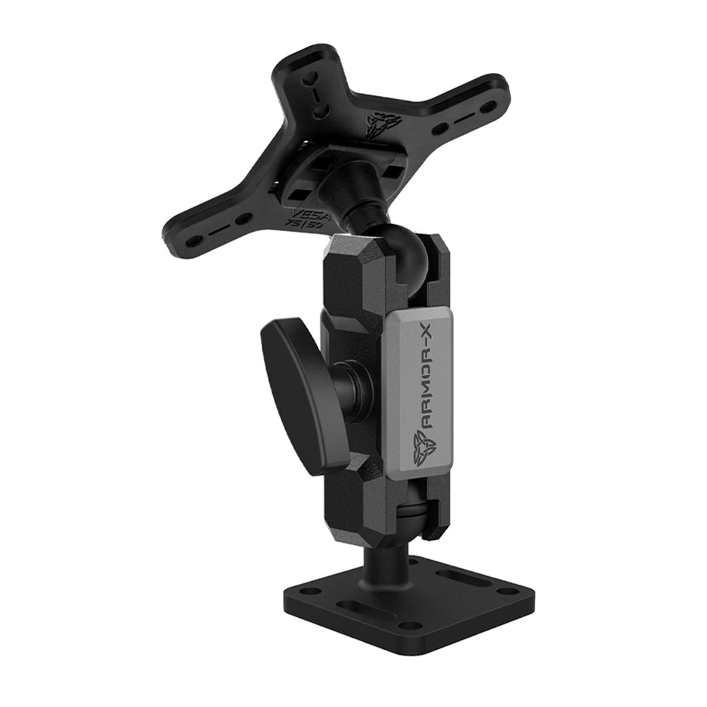 ARMOR-X ONE-LOCK Square Drill-Down VESA Mount for tablet.