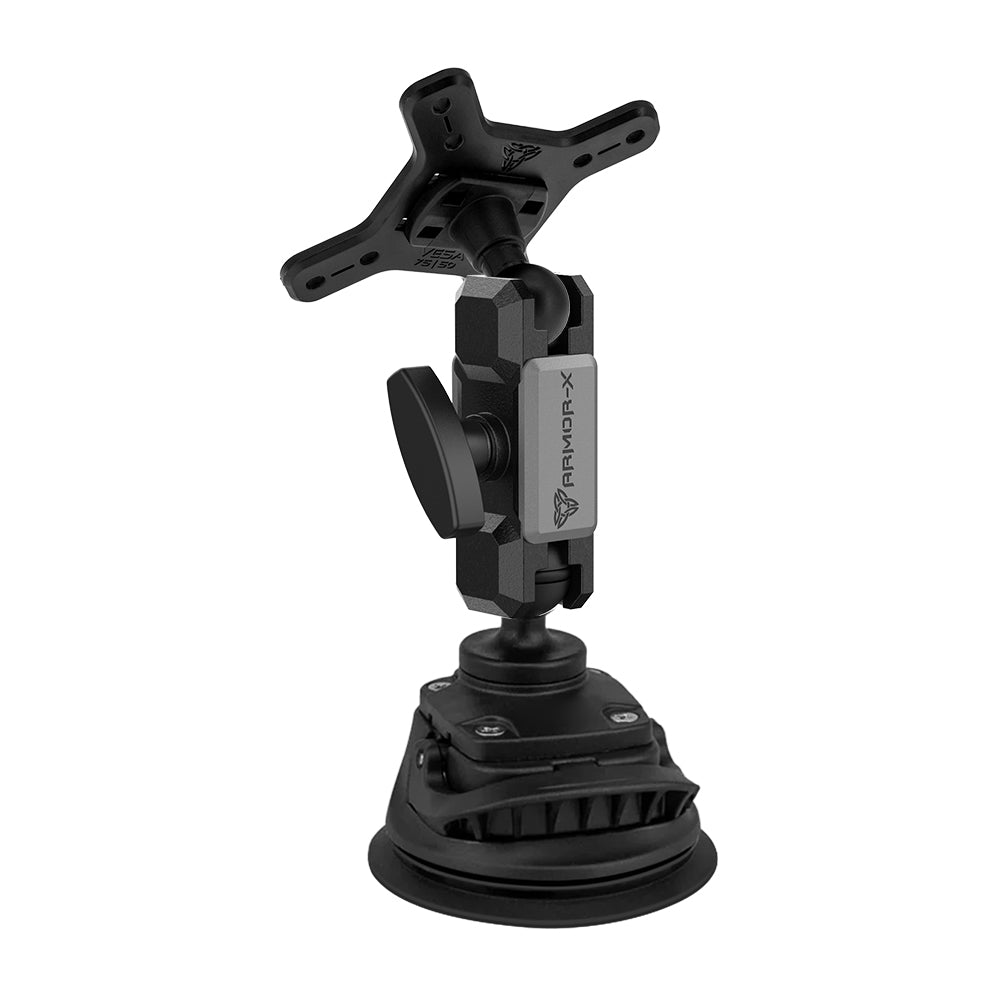 ARMOR-X ONE-LOCK Strong Suction Cup VESA Mount for tablet.