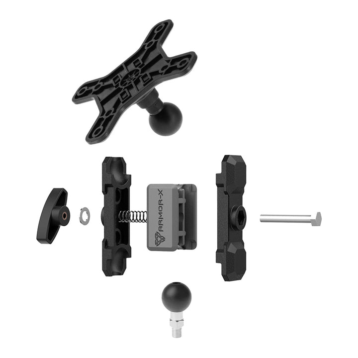 VSA-P27 | One Inch Ball Base M8 Male Thread Motorcycle VESA Mount ( 75x75mm | 50x50mm ) | Design for Tablet