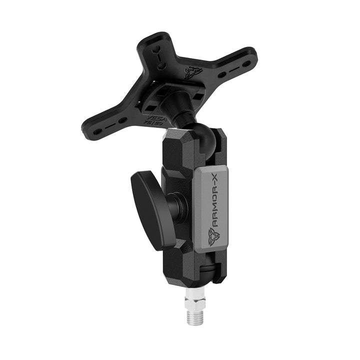 ARMOR-X ONE-LOCK One Inch Ball Base M10 Male Thread Motorcycle VESA Mount for tablet.