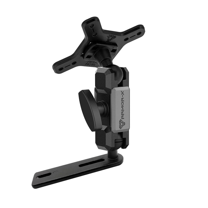 ARMOR-X ONE-LOCK Motorcycle Handlebar Pump VESA Mount for tablet.