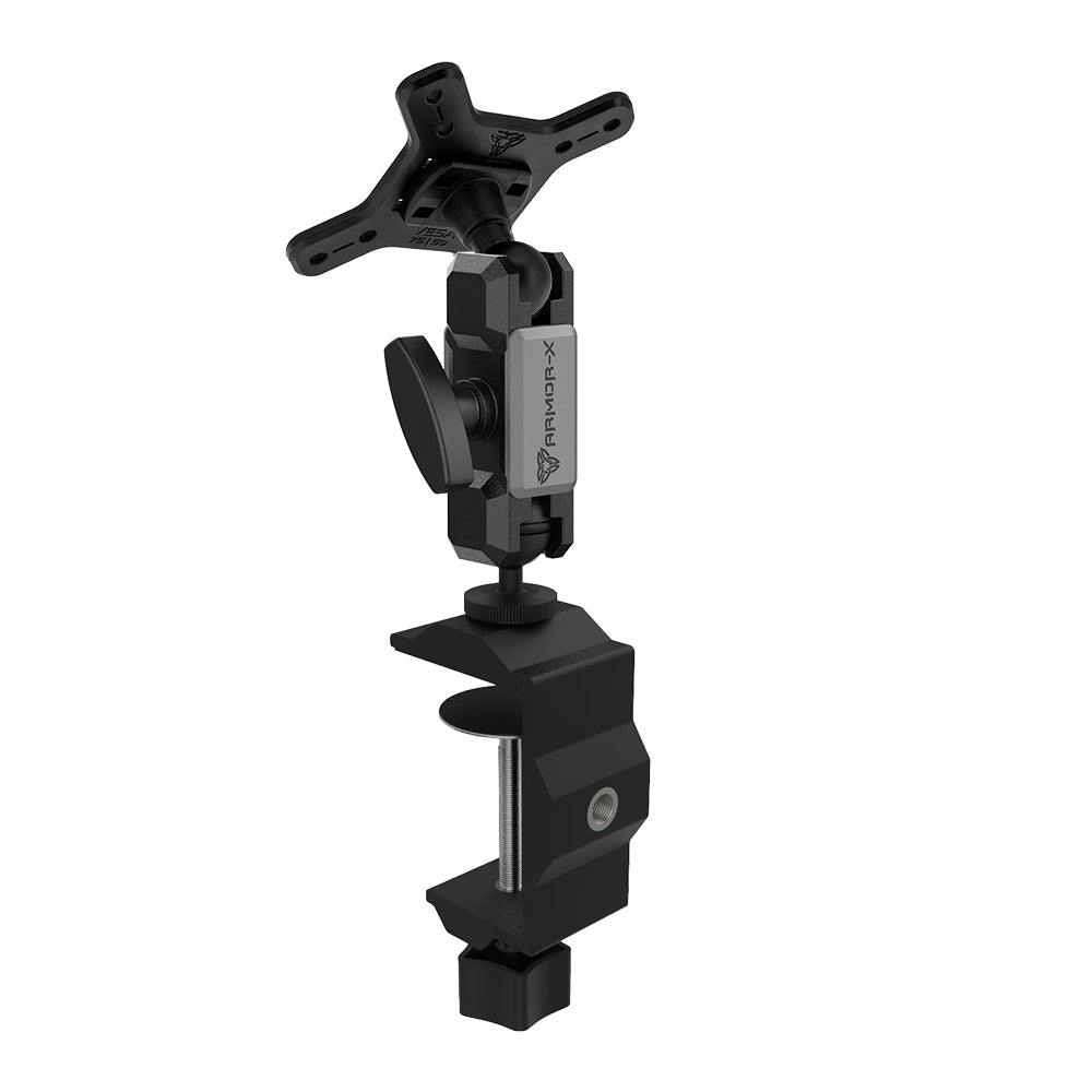ARMOR-X ONE-LOCK G-Clamp VESA Mount for tablet.