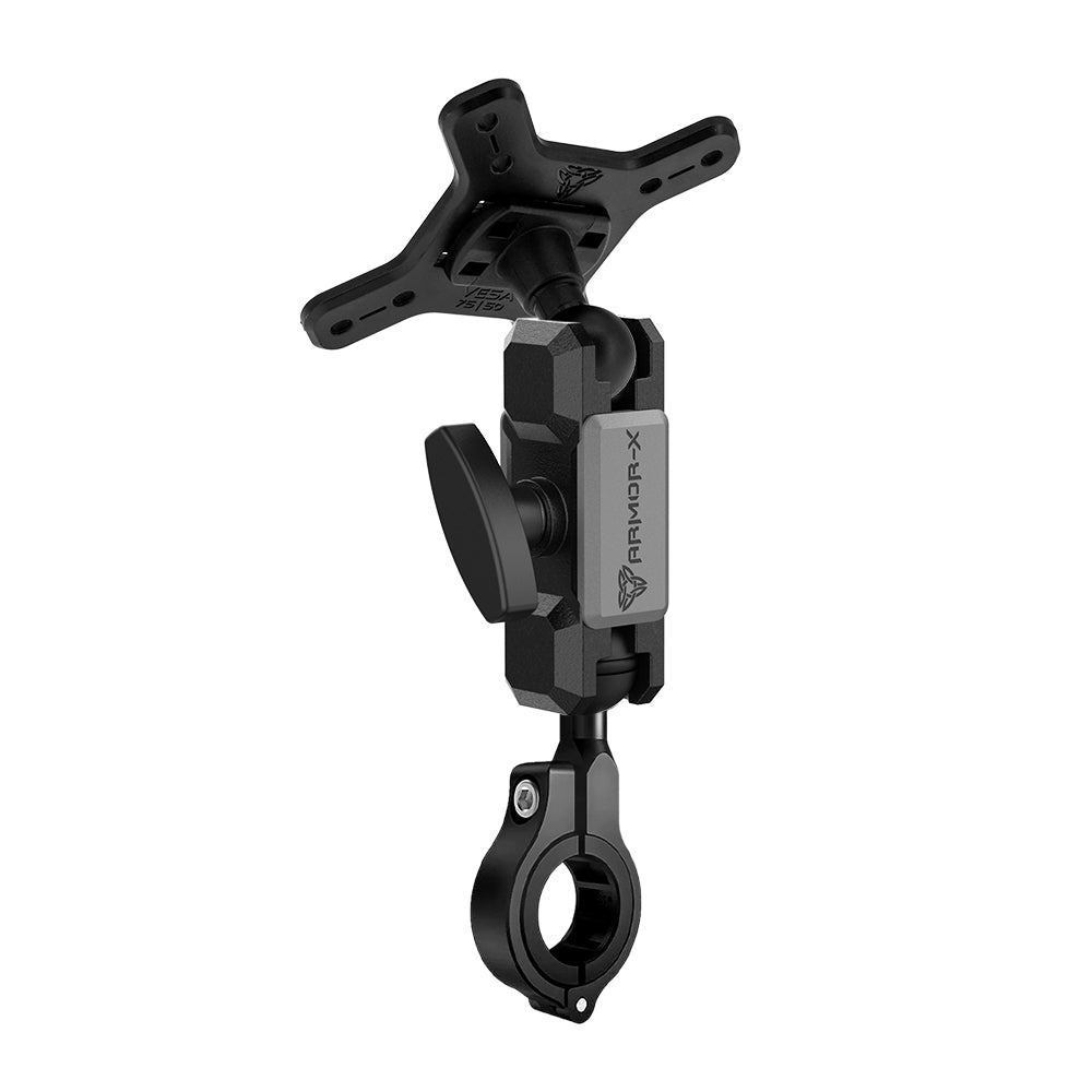 ARMOR-X ONE-LOCK Motorcycle Handlebar VESA Mount for tablet.