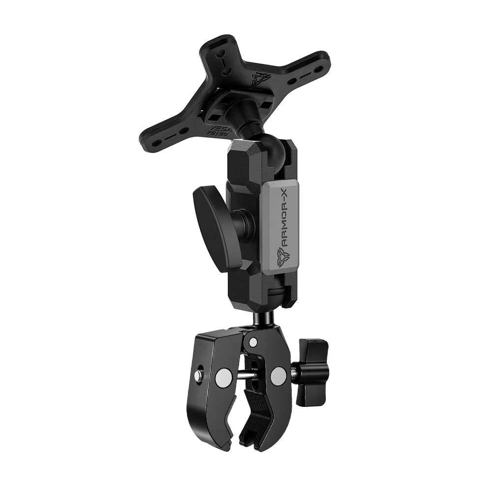 ARMOR-X ONE-LOCK Quick Release Handle Bar VESA Mount for tablet.