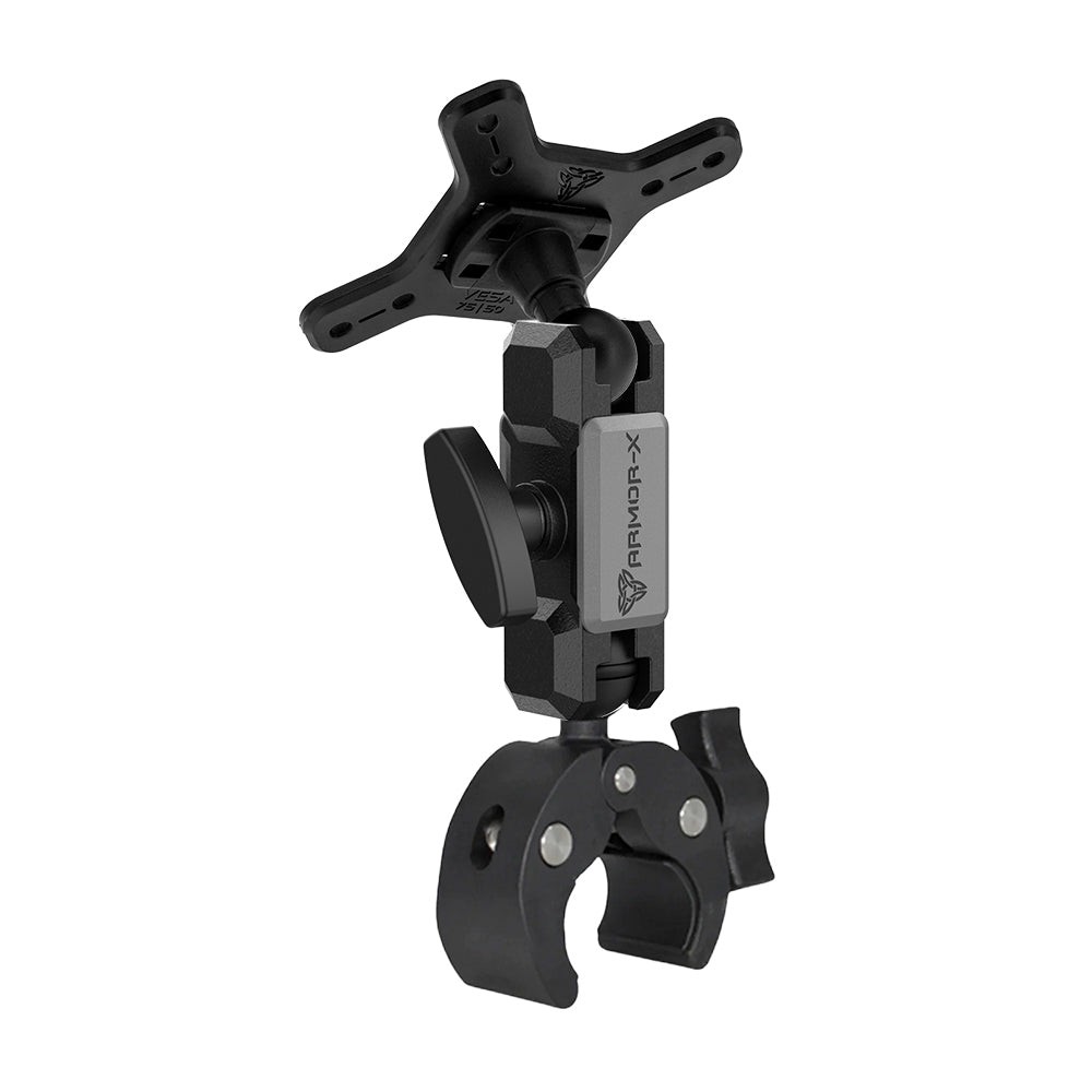 ARMOR-X ONE-LOCK Quick Release Handle Bar VESA Mount for tablet.