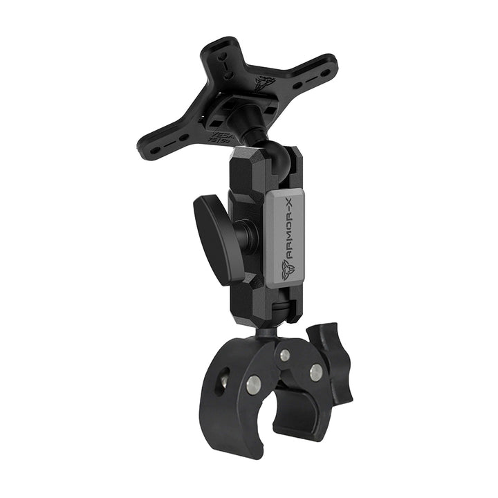 ARMOR-X ONE-LOCK Quick Release Handle Bar VESA Mount for tablet.