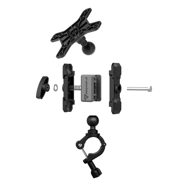 VSA-P41 | Bicycle Handlebar VESA Mount ( 75x75mm | 50x50mm ) | ⌀8-35mm | Design for Tablet