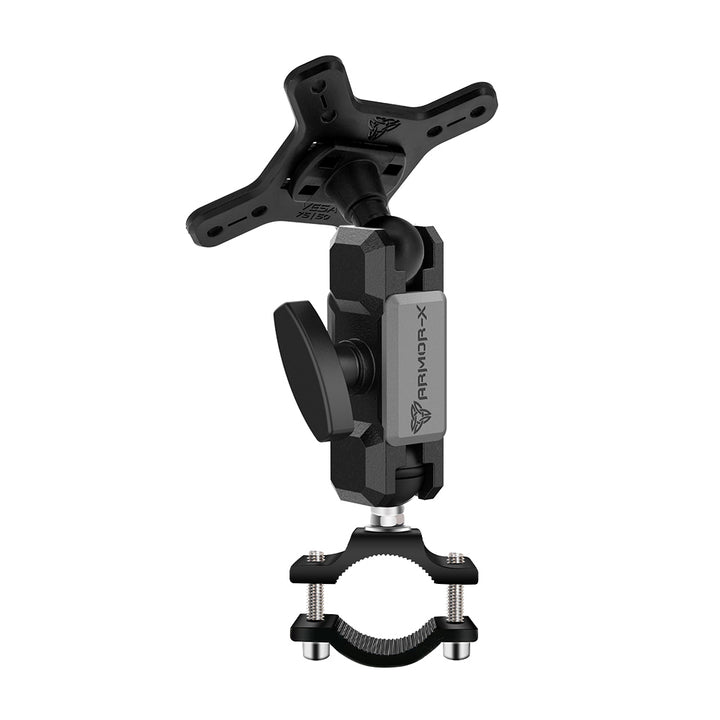 ARMOR-X ONE-LOCK Handlebar Rail VESA Mount for tablet.