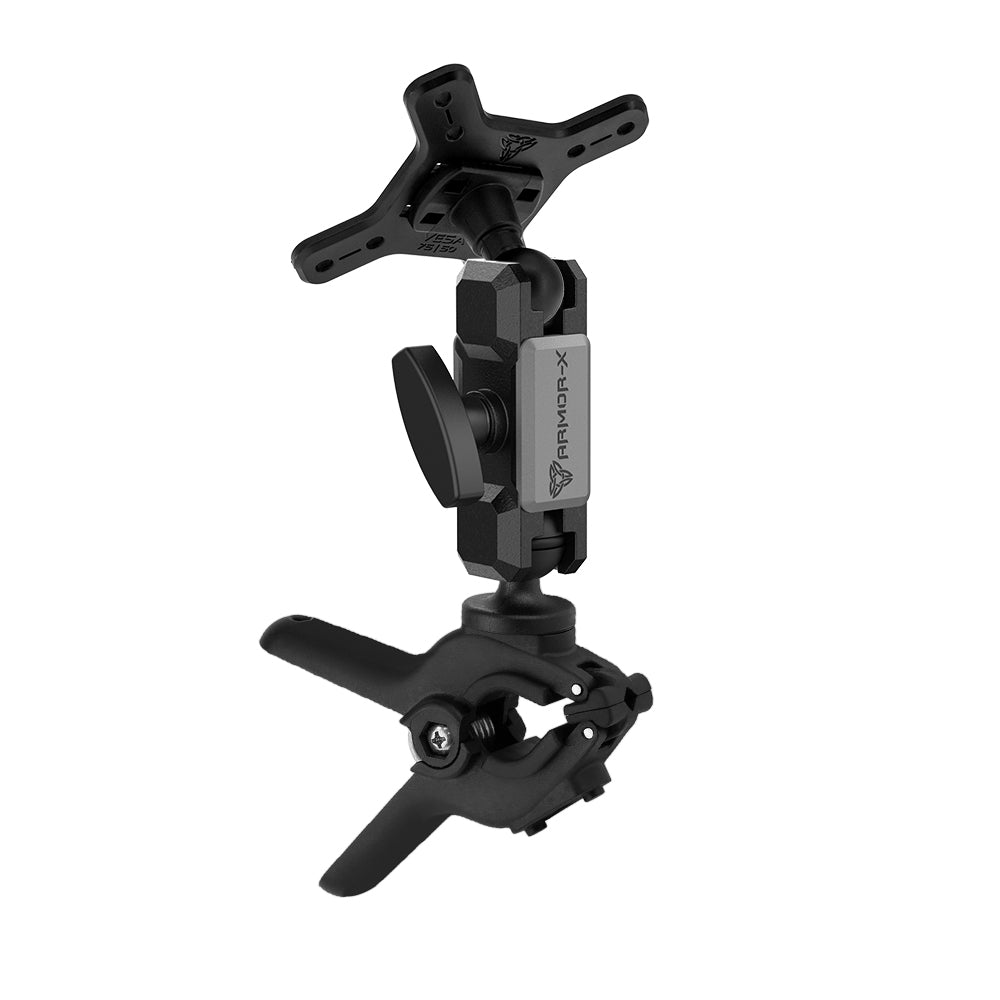 ARMOR-X ONE-LOCK Tough Spring Clamp VESA Mount for tablet.