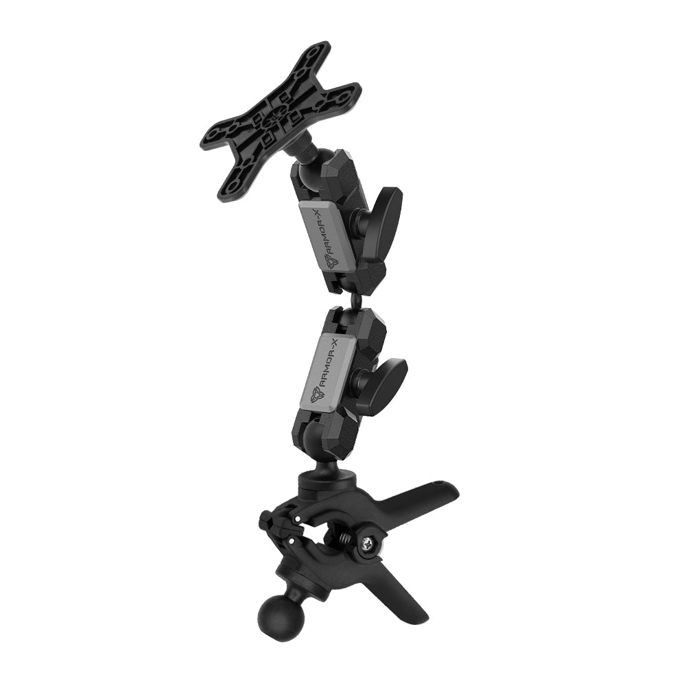 VSA-P49 | Dual Ball Tough Spring Clamp VESA Mount ( 75x75mm | 50x50mm ) | Design for Tablet
