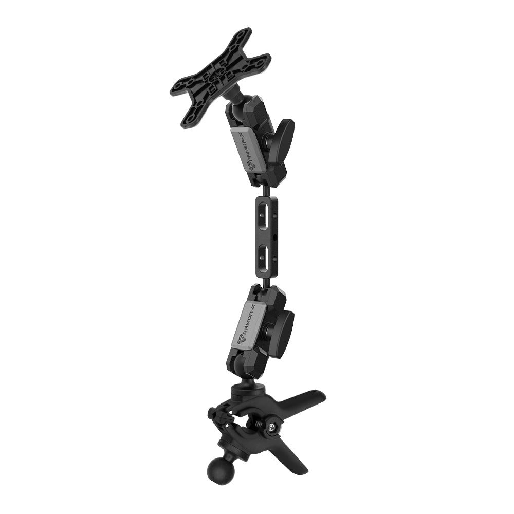 VSA-P49 | Dual Ball Tough Spring Clamp VESA Mount ( 75x75mm | 50x50mm ) | Design for Tablet