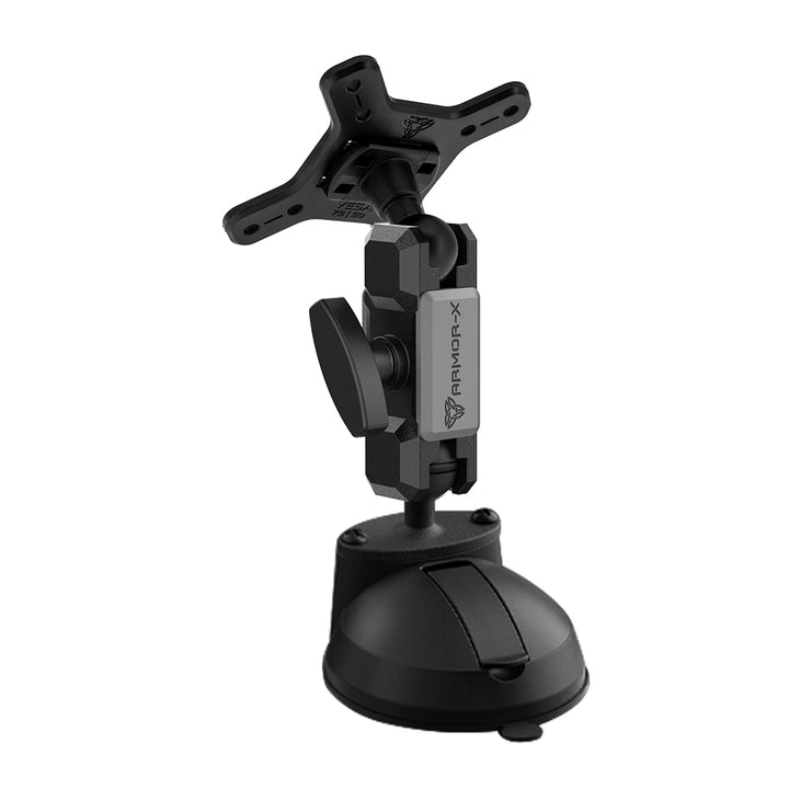 ARMOR-X ONE-LOCK Glass Suction Cup VESA Mount for tablet.