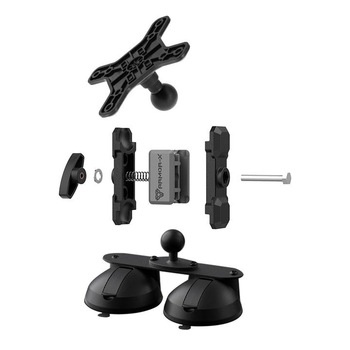 VSA-P52 | Glass Double Suction Cup VESA Mount ( 75x75mm | 50x50mm ) | Design for Tablet