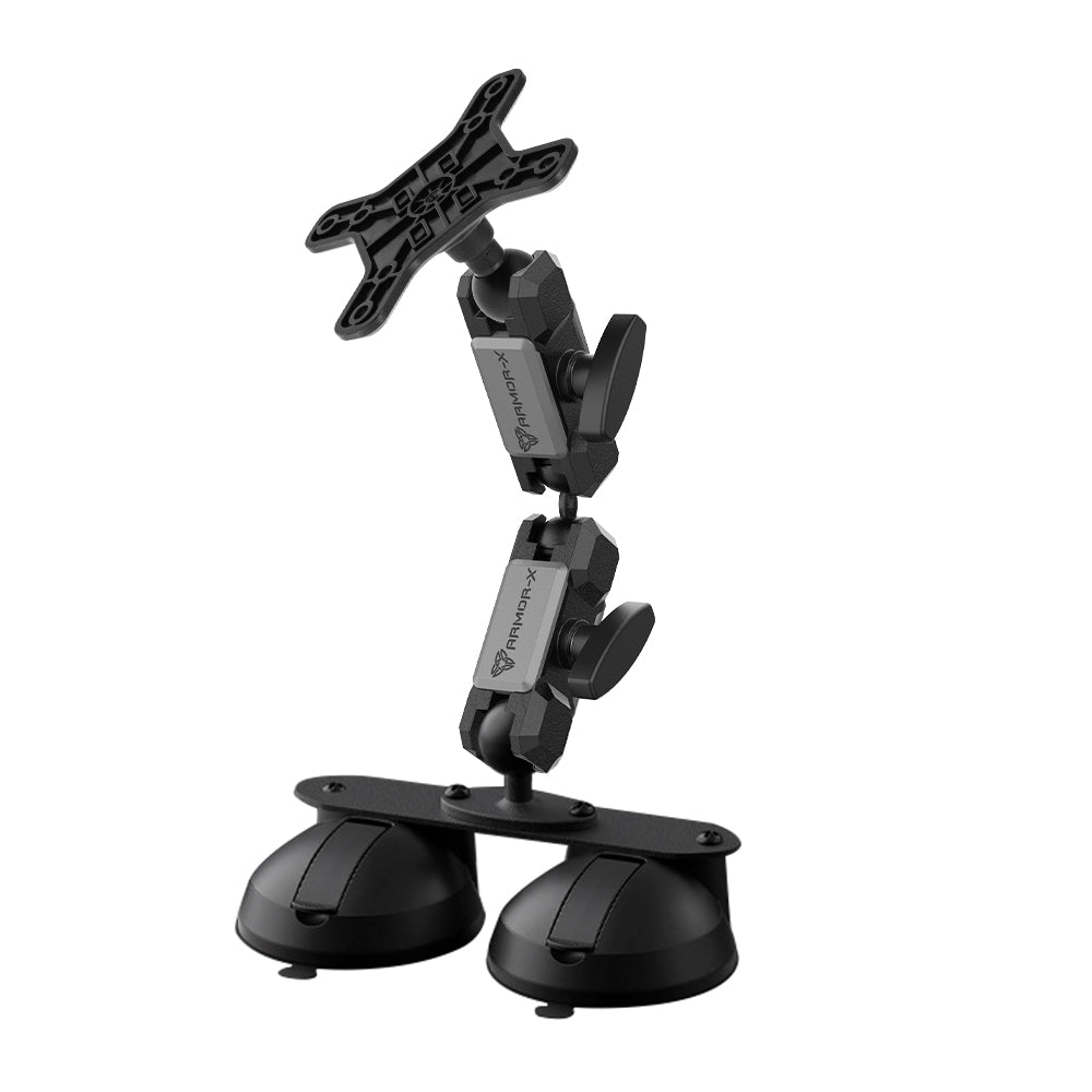 VSA-P52 | Glass Double Suction Cup VESA Mount ( 75x75mm | 50x50mm ) | Design for Tablet