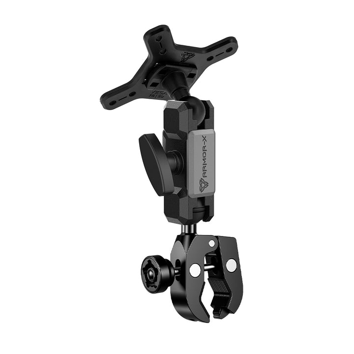 ARMOR-X ONE-LOCK Handlebar Clamp VESA Mount for tablet.