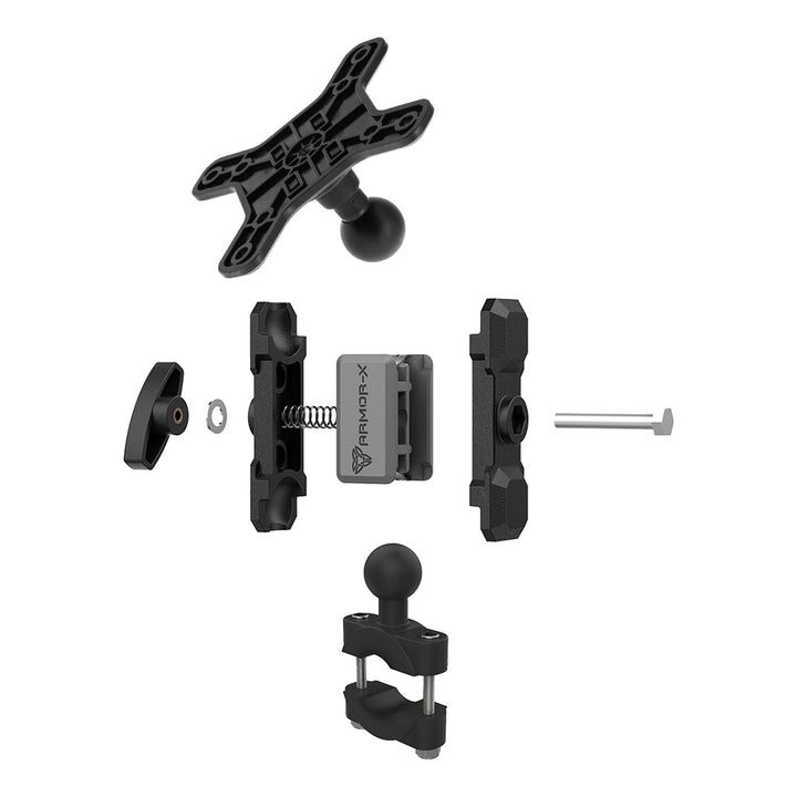 VSA-P6 | Rail Base VESA Mount ( 75x75mm | 50x50mm ) | ⌀8-20mm | Design for Tablet