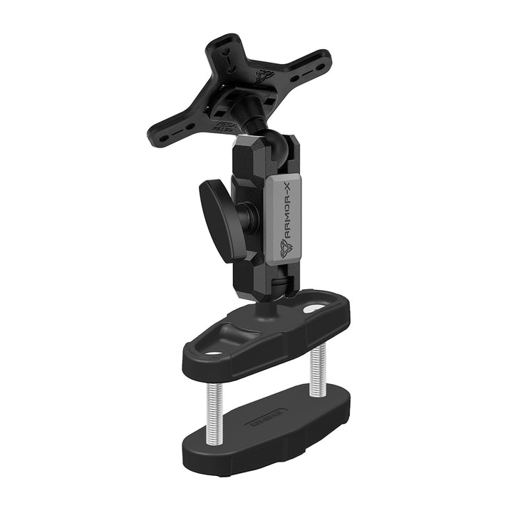 ARMOR-X ONE-LOCK Square Post Clamp VESA Mount (SMALL) for tablet.