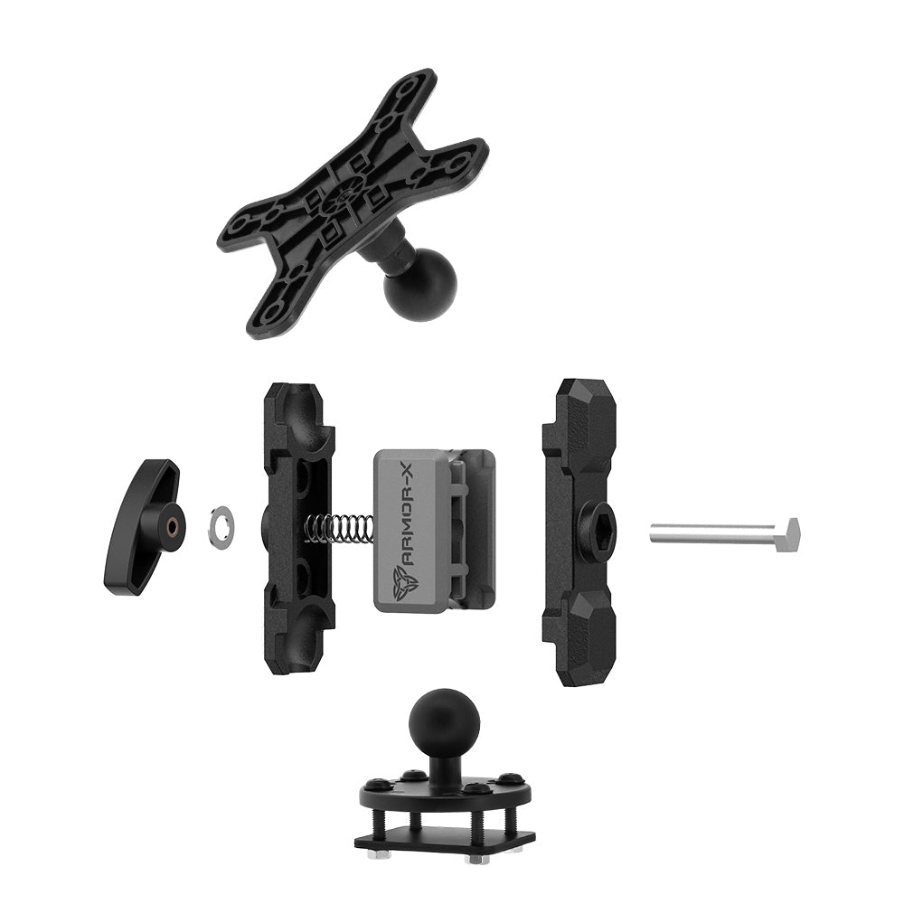 VSA-P66 | Drill-Down Dashboard VESA Mount ( 75x75mm | 50x50mm ) with Backing Plate | Design for Tablet