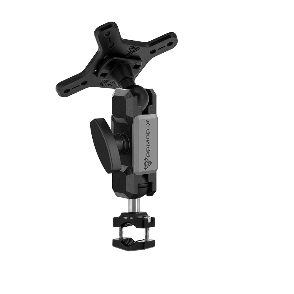 VSA-P67 | Bar Clamp VESA Mount ( 75x75mm | 50x50mm ) | ⌀10-32mm | Design for Tablet