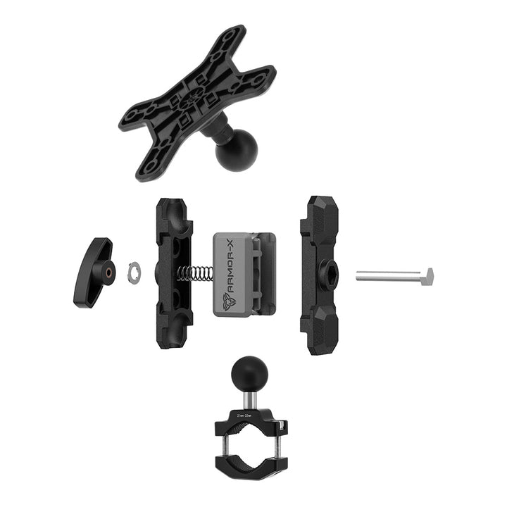 VSA-P67 | Bar Clamp VESA Mount ( 75x75mm | 50x50mm ) | ⌀10-32mm | Design for Tablet