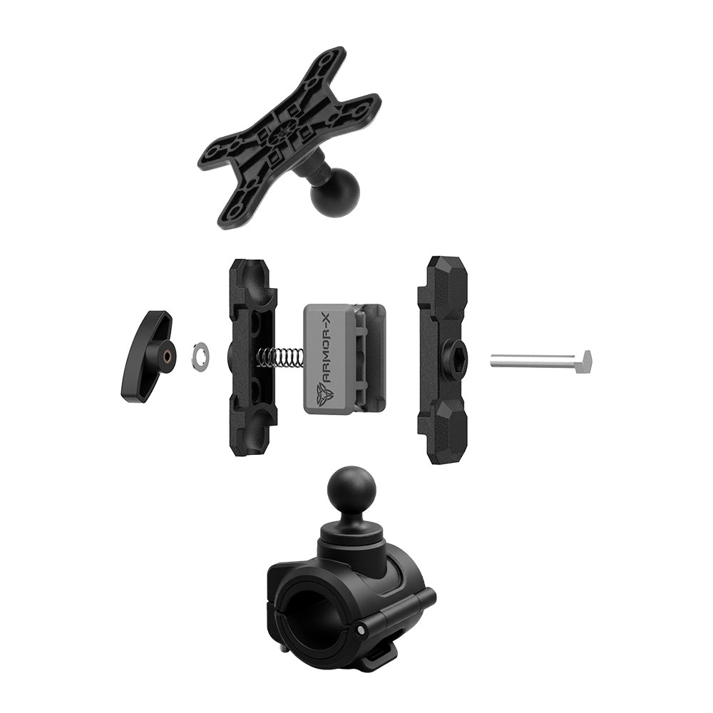 VSA-P68 | Quick Release Roll Bar VESA Mount ( 75x75mm | 50x50mm ) | ⌀25-32.5mm | Design for Tablet