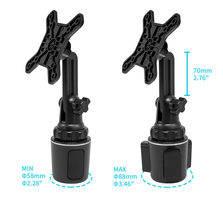 VSA-X107 | Cup Holder Mount For Car VESA Mount ( 75x75mm | 50x50mm ) | Design for Tablet