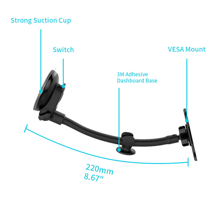 VSA-X122 | Gooseneck Suction Mount VESA Mount ( 75x75mm | 50x50mm ) | Design for Tablet