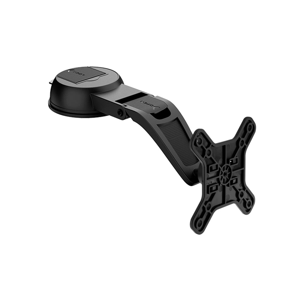 ARMOR-X Folding Car Dashboard Suction Cup Mount VESA Mount for tablet, great to use on most smooth surfaces, such as dashboards, windshields, countertops, desks and so on.