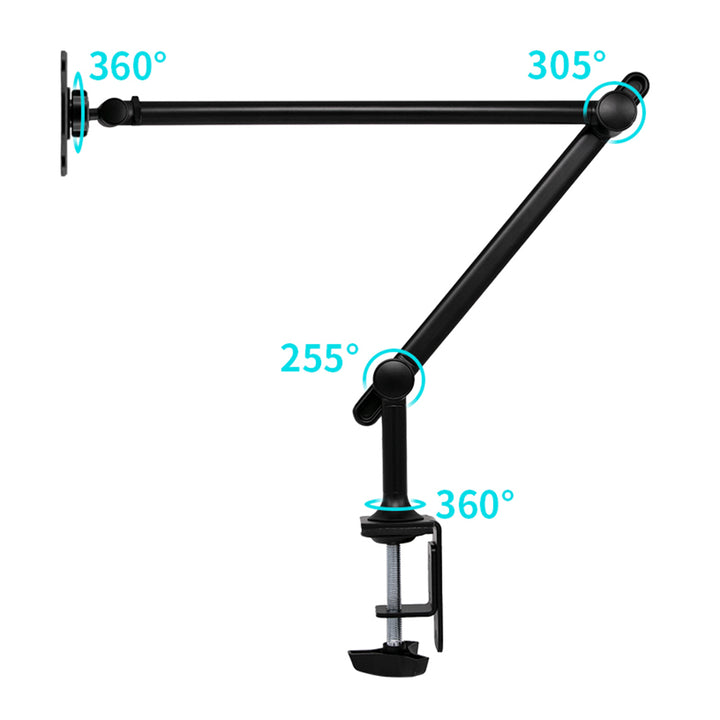 VSA-X141 | Aluminium Adjustable Arm Clamp VESA Mount ( 75x75mm | 50x50mm ) | Design for Tablet