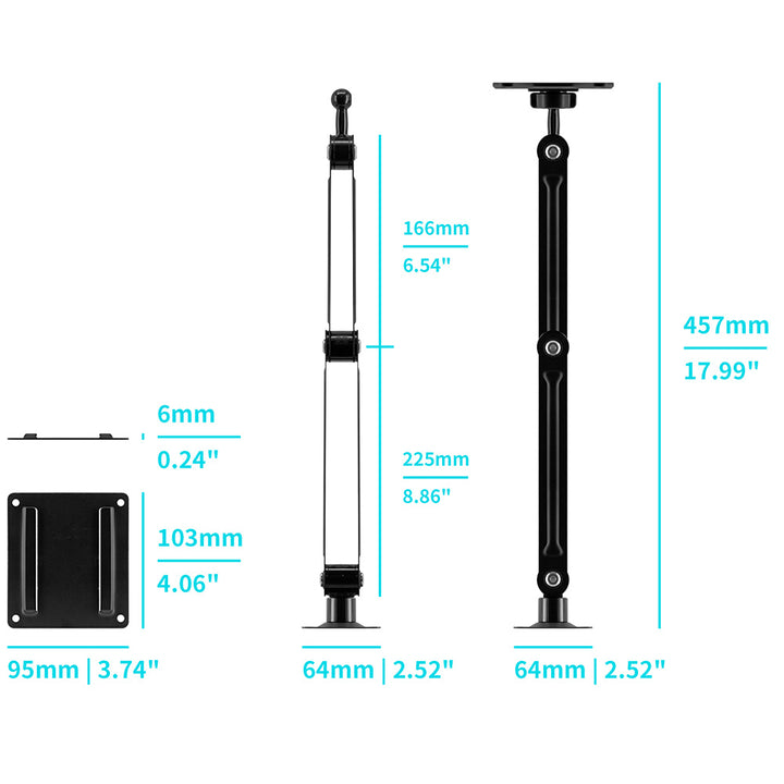 VSA-X168 | Drill-Down Wall VESA Mount ( 75x75mm | 50x50mm ) | Design for Tablet