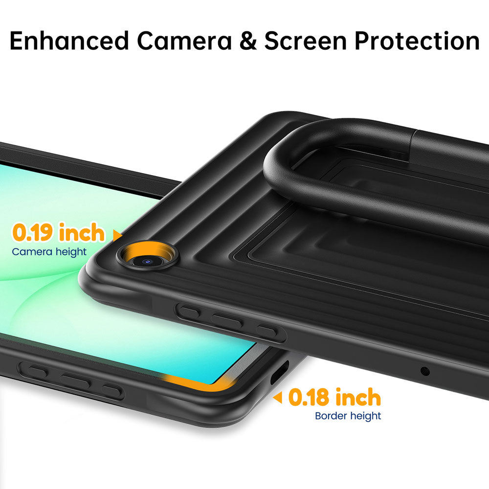 WSC-SS-X230 | Samsung Galaxy Tab A11+ A11 Plus ( 11" ) SM-X230 X235 X236 X238 / A9+ A9 Plus ( 11" ) | Rugged Case with Kick-Stand & Folding Grip