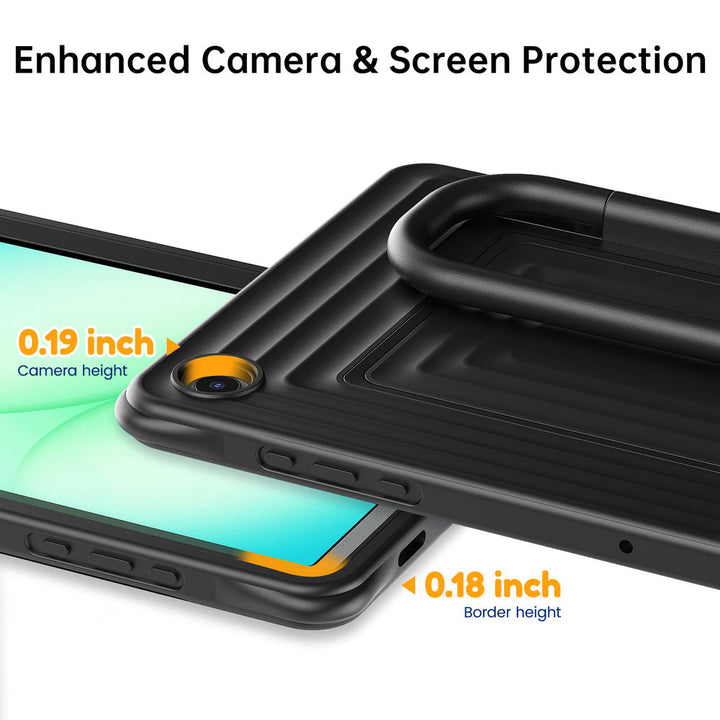 WSC-SS-X230 | Samsung Galaxy Tab A11+ A11 Plus ( 11" ) SM-X230 X235 X236 X238 / A9+ A9 Plus ( 11" ) | Rugged Case with Kick-Stand & Folding Grip