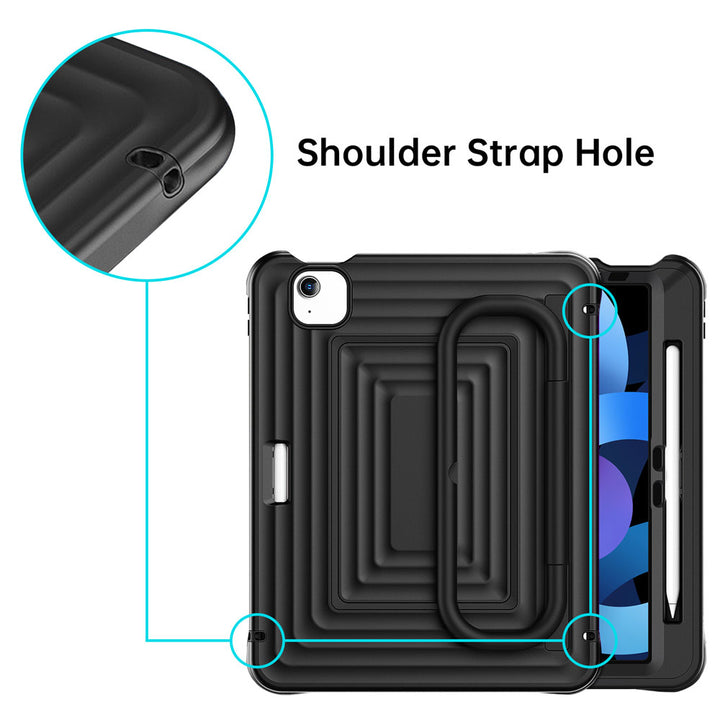 WSC-iPad-A5 | iPad Air 4 2020 / iPad Air 5 2022 | Rugged Case with Kick-Stand &amp; Folding Grip