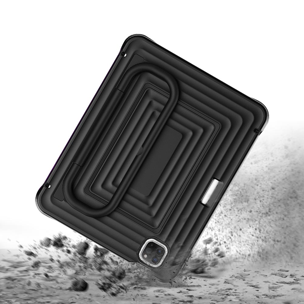 WSC-iPad-A5 | iPad Pro 11 ( 1st / 2nd / 3rd / 4th Gen. ) 2018 / 2020 / 2021 / 2022 | Rugged Case with Kick-Stand &amp; Folding Grip