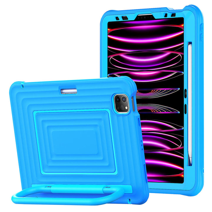 WSC-iPad-A5 | iPad Pro 11 ( 1st / 2nd / 3rd / 4th Gen. ) 2018 / 2020 / 2021 / 2022 | Rugged Case with Kick-Stand &amp; Folding Grip