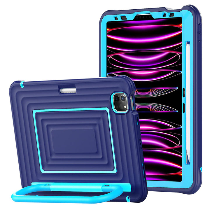 WSC-iPad-A5 | iPad Pro 11 ( 1st / 2nd / 3rd / 4th Gen. ) 2018 / 2020 / 2021 / 2022 | Rugged Case with Kick-Stand &amp; Folding Grip
