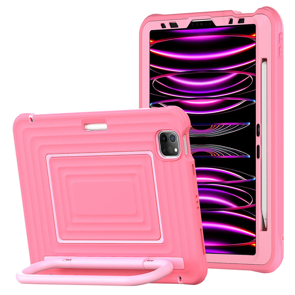 WSC-iPad-A5 | iPad Pro 11 ( 1st / 2nd / 3rd / 4th Gen. ) 2018 / 2020 / 2021 / 2022 | Rugged Case with Kick-Stand &amp; Folding Grip