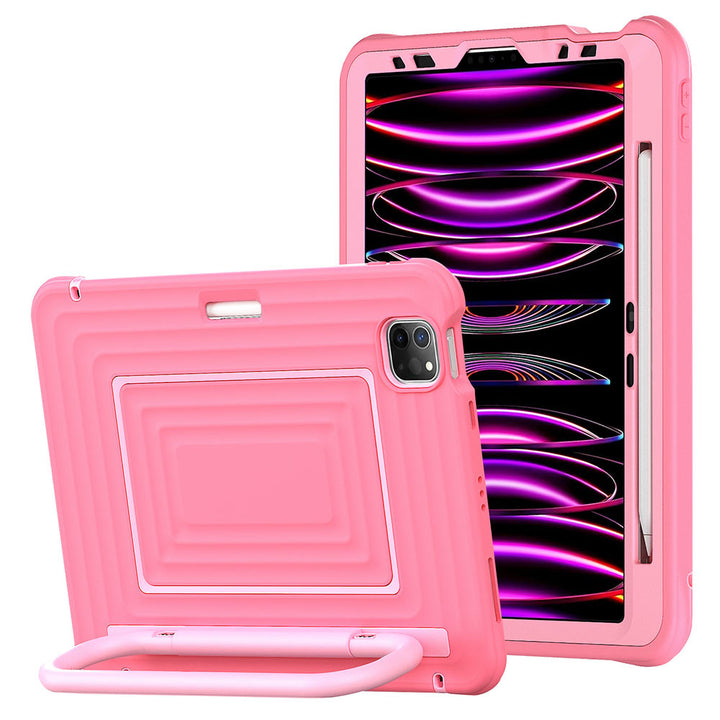 WSC-iPad-A5 | iPad Pro 11 ( 1st / 2nd / 3rd / 4th Gen. ) 2018 / 2020 / 2021 / 2022 | Rugged Case with Kick-Stand &amp; Folding Grip