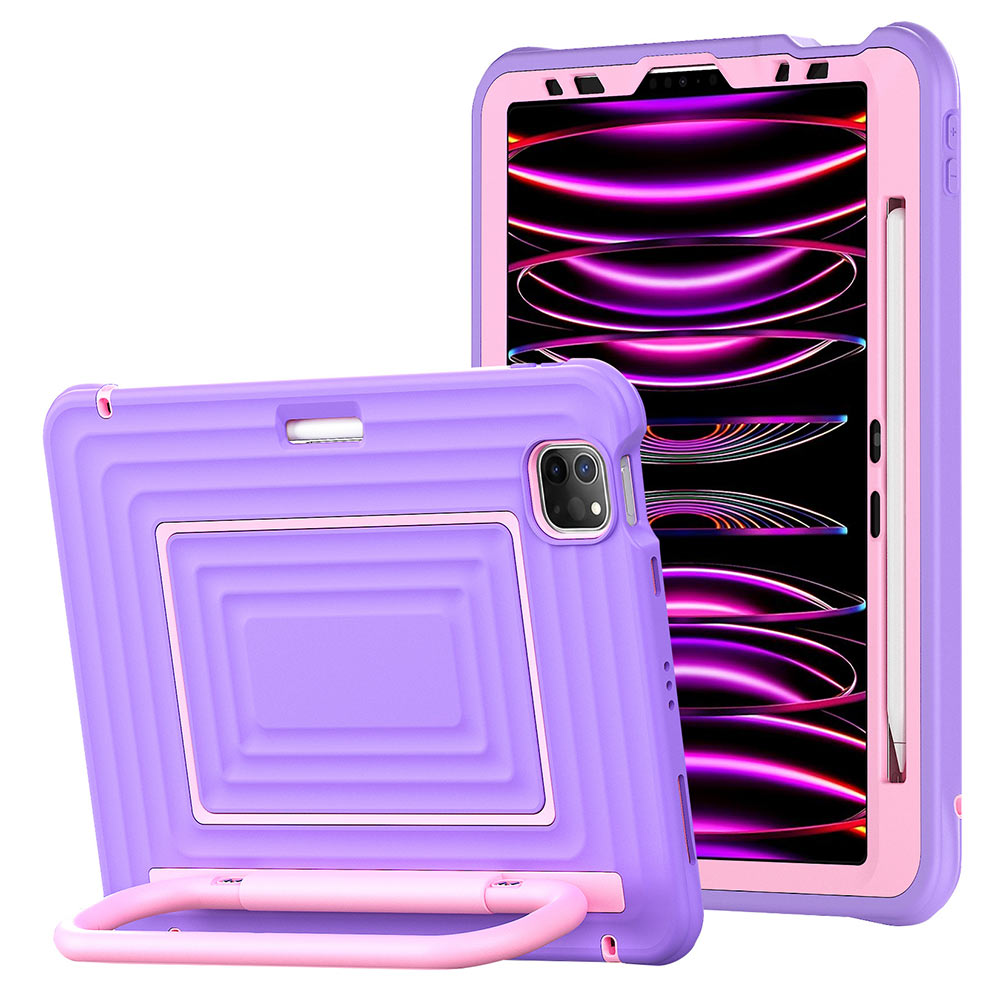 WSC-iPad-A5 | iPad Pro 11 ( 1st / 2nd / 3rd / 4th Gen. ) 2018 / 2020 / 2021 / 2022 | Rugged Case with Kick-Stand &amp; Folding Grip