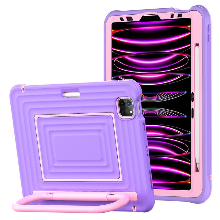 WSC-iPad-A5 | iPad Pro 11 ( 1st / 2nd / 3rd / 4th Gen. ) 2018 / 2020 / 2021 / 2022 | Rugged Case with Kick-Stand &amp; Folding Grip
